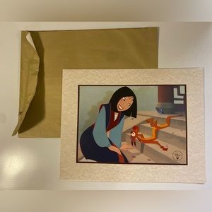 DISNEY 1999 Mulan Lithograph - kept in paper envelope